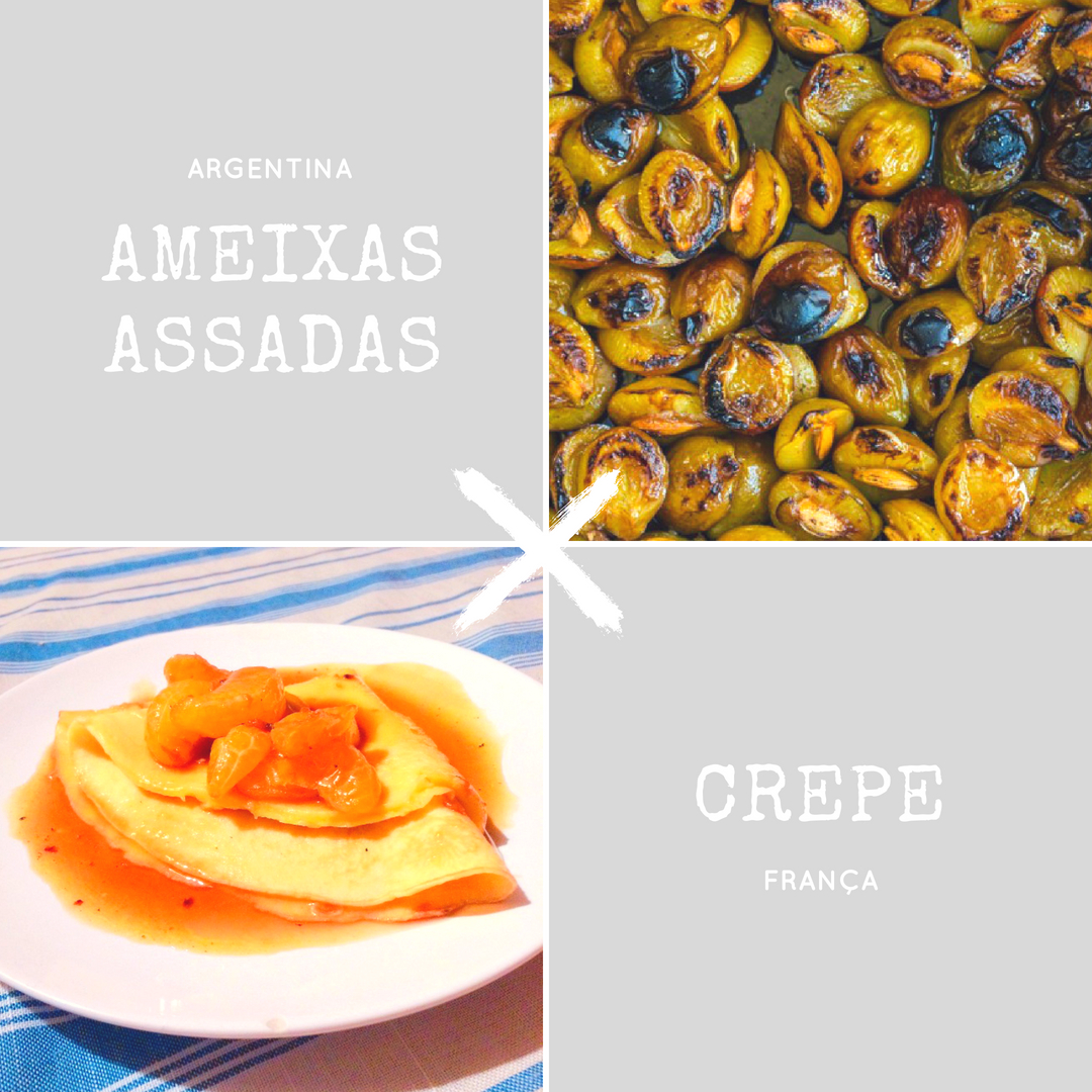 Duelo da Copa: ameixas tostadas da argentina Paola Carosella e crepe francês com mexerica 
